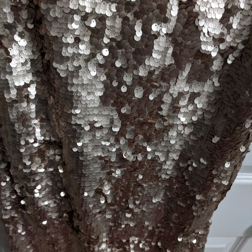 Lulu's Top of the Hour Rose Gold Sequin Mini Dress - Picture 3 of 5